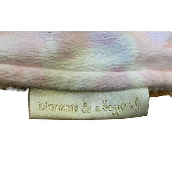 Blankets & Beyond Security Blanket Bunny Rabbit Pink & White Lovey Hook & Loop - Picture 10 of 10